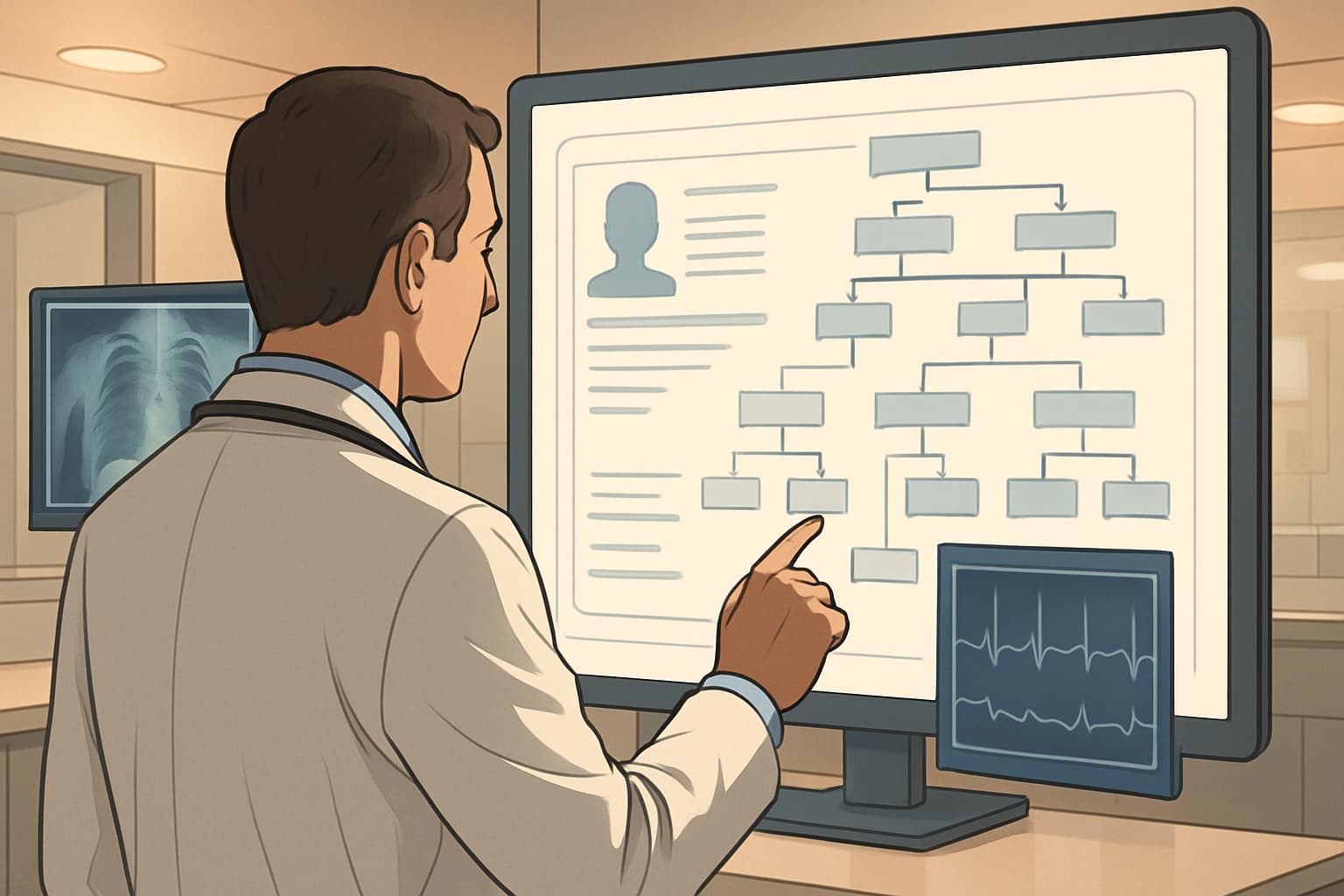 Internal medicine clinical decision making with virtual patients